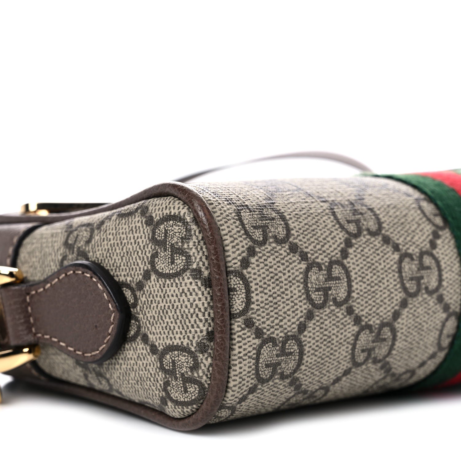Gucci GG Supreme Monogram Web Mini Ophidia Shoulder Bag Brown 8 of 9