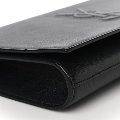 Saint Laurent Calfskin Monogram Large Belle De Jour Clutch Black 8 of 11