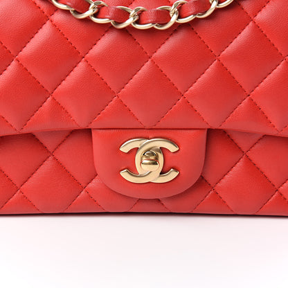 Chanel Lambskin Quilted Mini Rectangular Flap Red 10 of 10