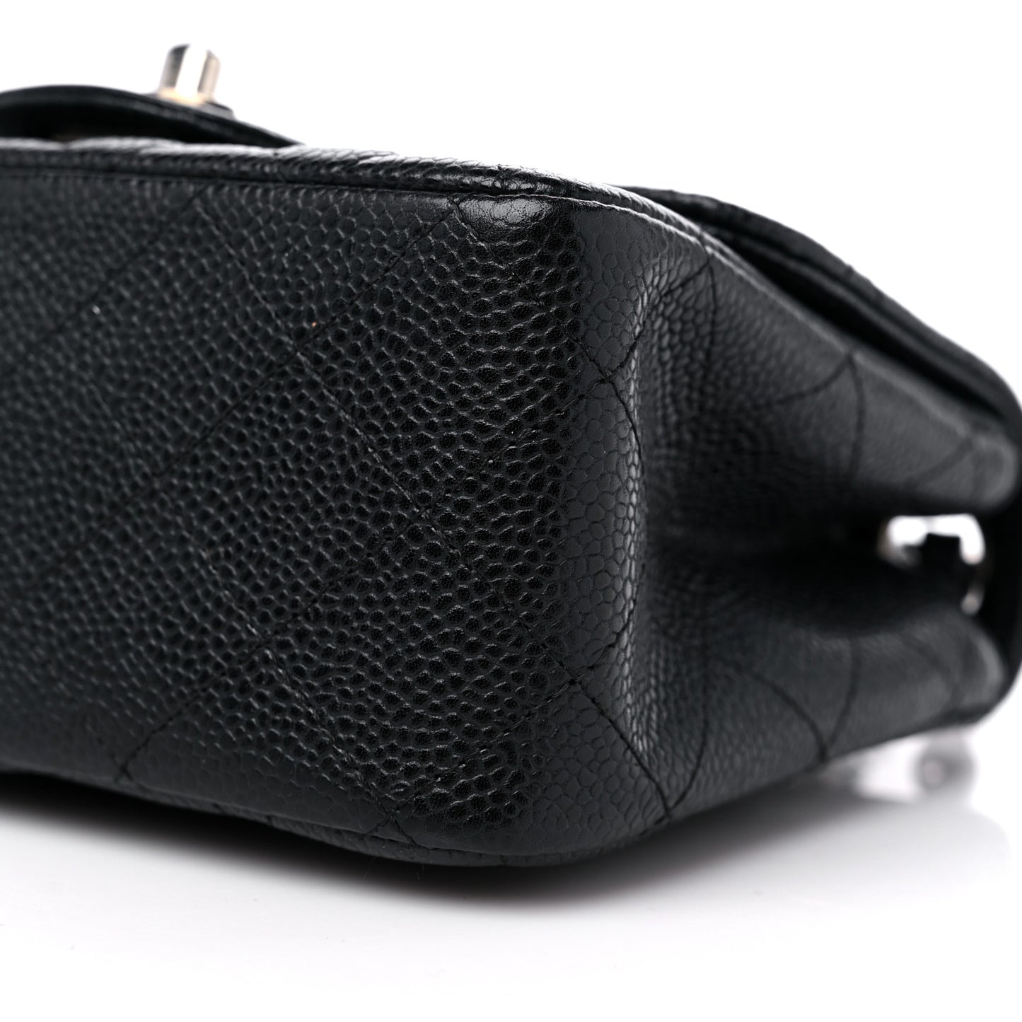 Caviar Quilted Mini Square Flap Black