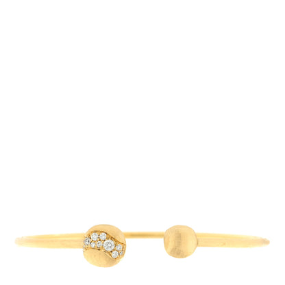 Marco Bicego 18K Yellow Gold Diamond Africa Constellation Kissing Cuff Bracelet 1 of 3