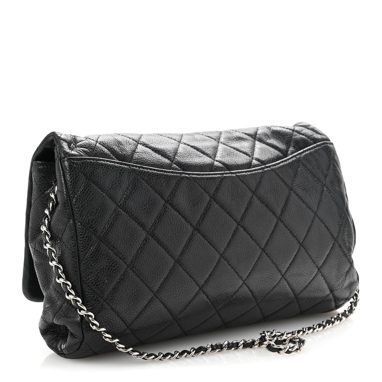 Chanel Caviar Quilted Clutch With Chain Flap Black 3 of 12