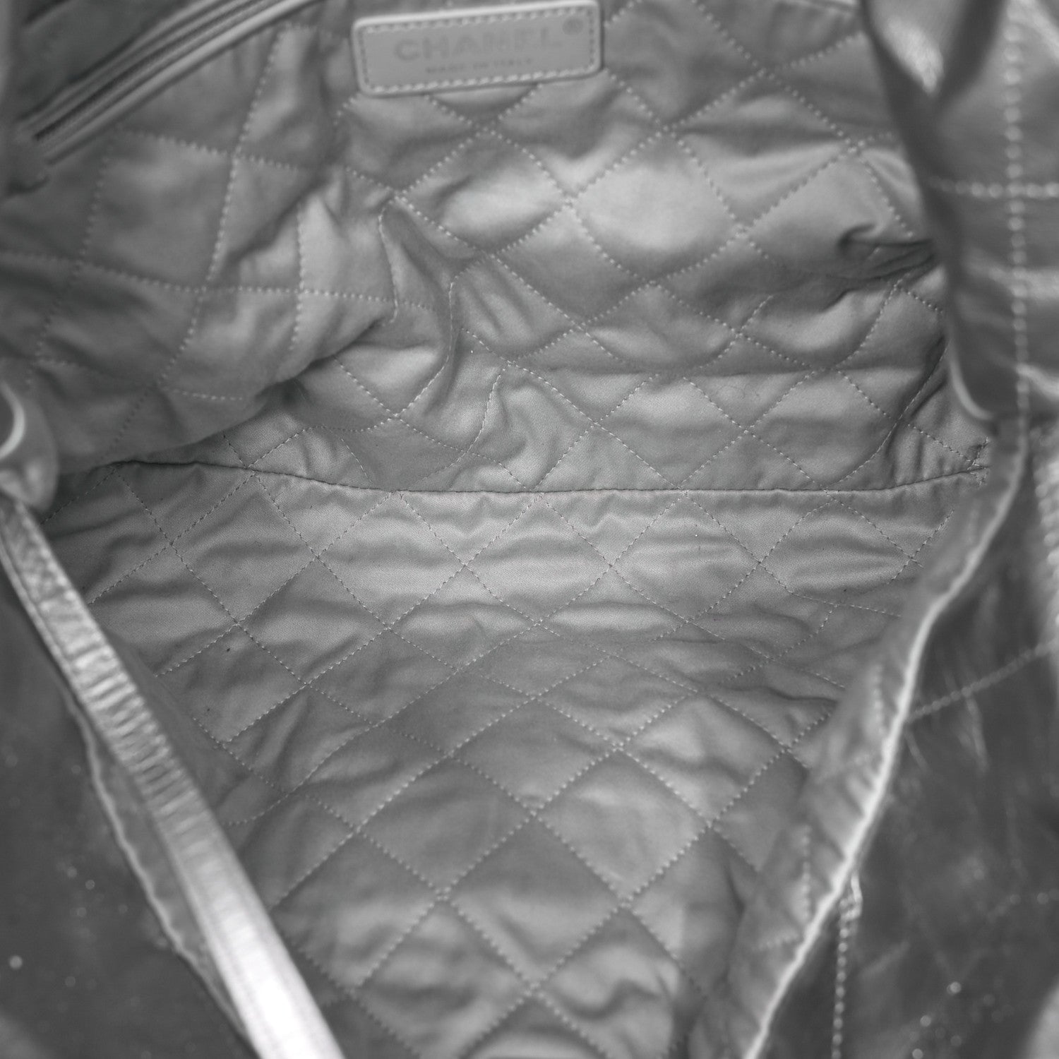 Chanel Metallic Calfskin Quilted Small Chanel 22 Silver 6 of 13
