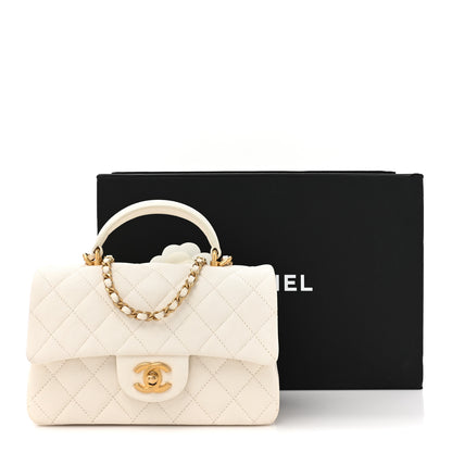 Chanel Caviar Quilted Mini Top Handle Rectangular Flap White 12 of 12