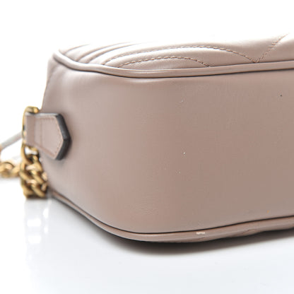 Gucci Calfskin Matelasse Small GG Marmont Chain Shoulder Bag Porcelain Rose 9 of 12
