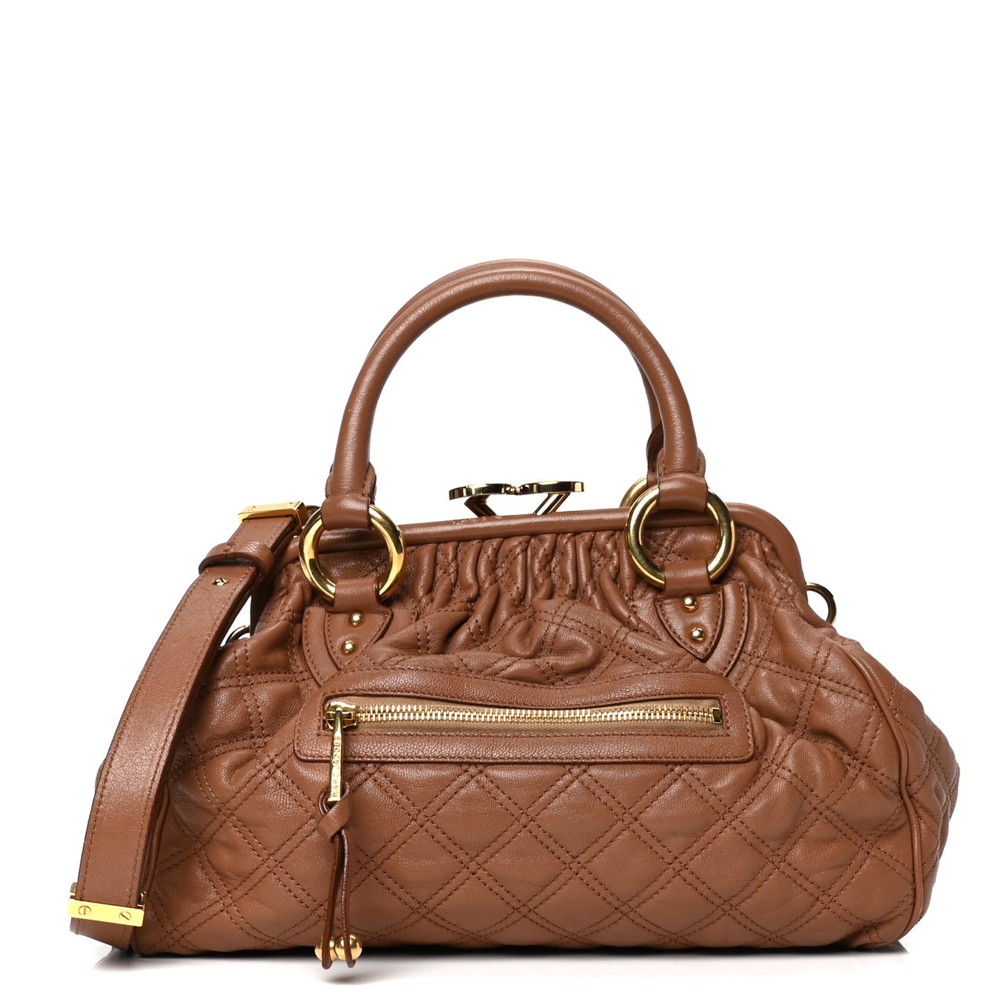 Lambskin Quilted Stam Brown