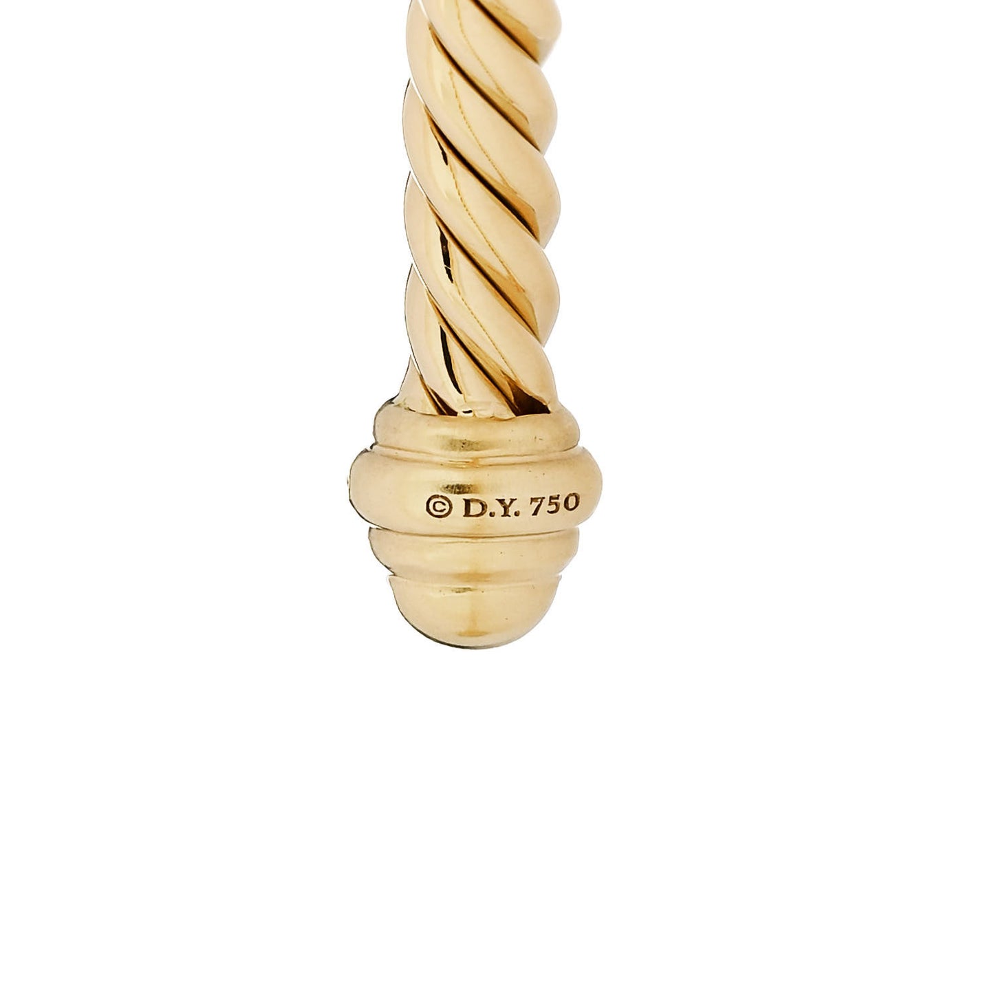 18K Yellow Gold Diamond 4.5mm Renaissance Oval Cablespira Bracelet