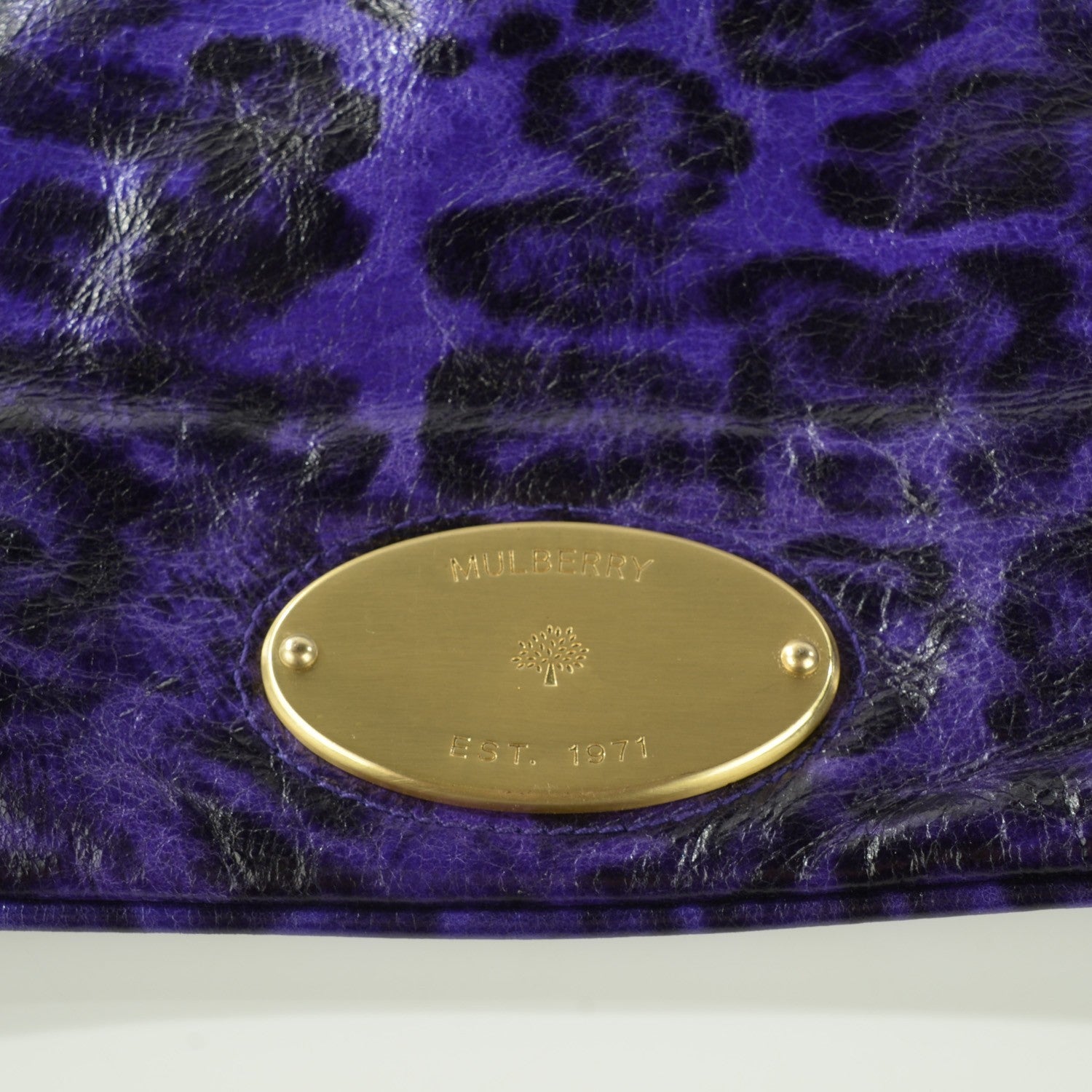 Mulberry Leopard Mitzy Clutch Grape 10 of 12