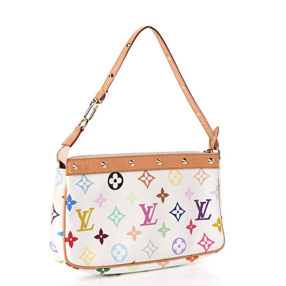Louis Vuitton Monogram Multicolor Pochette Accessories White 2 of 9
