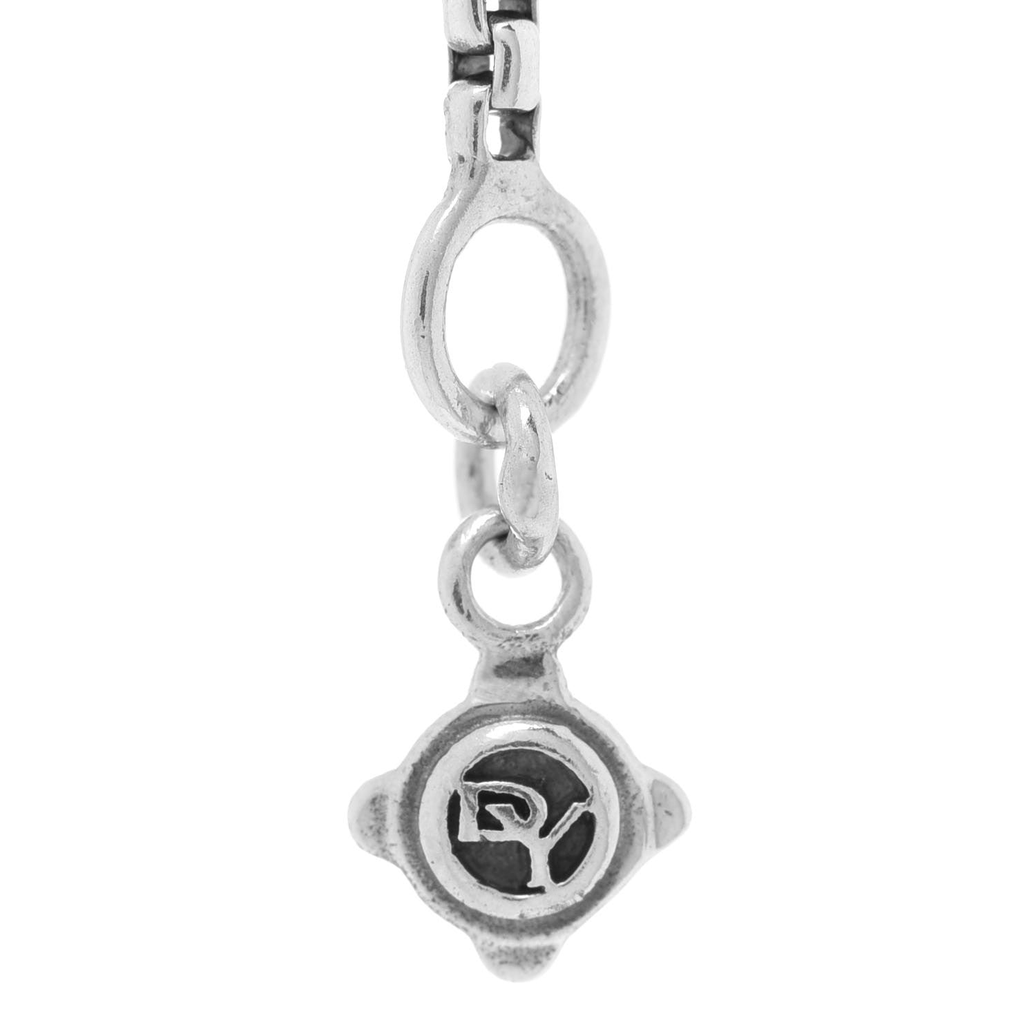 David Yurman Sterling Silver Diamond Pave 7mm Petite Albion Pendant Necklace 7 of 7