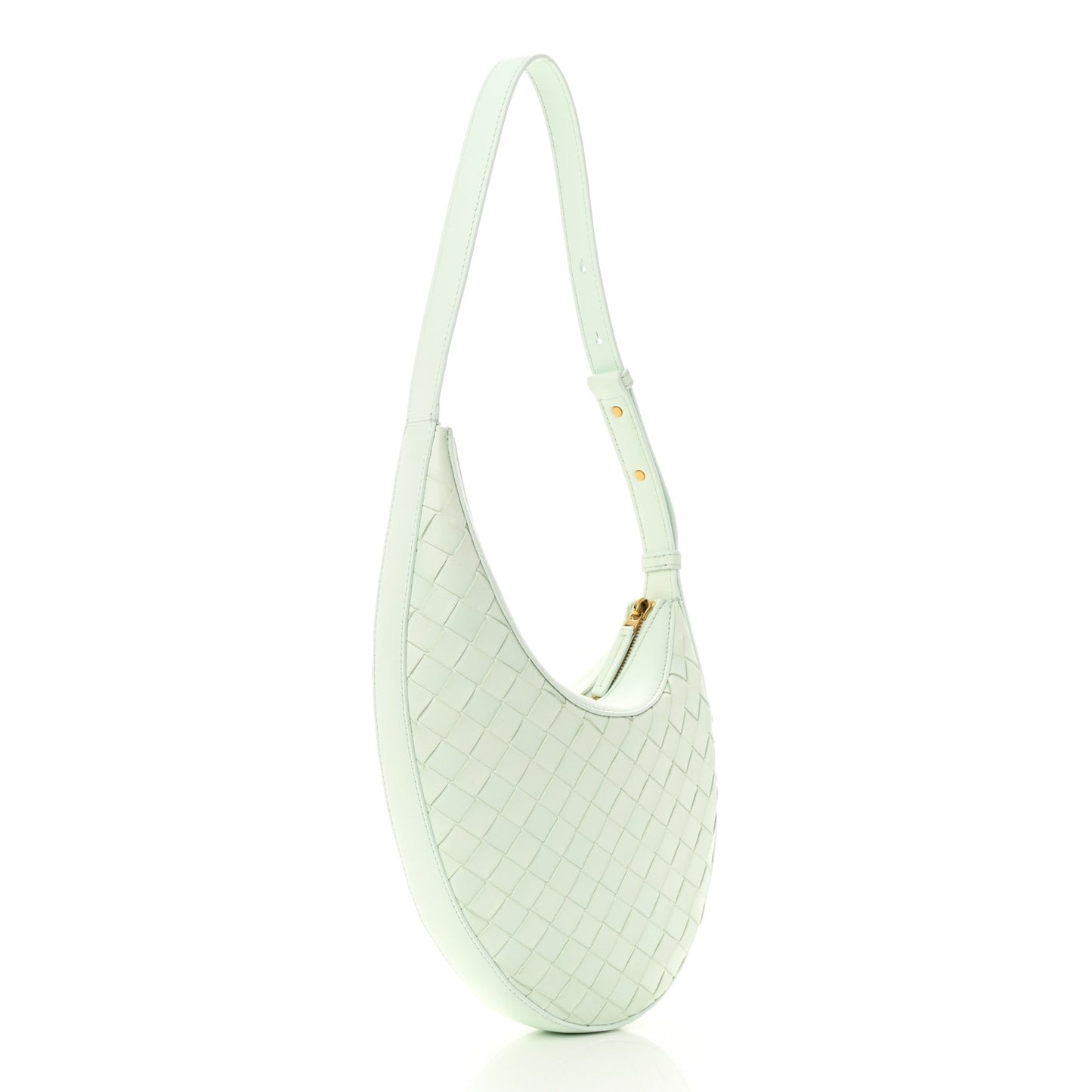 Nappa Intrecciato Small Drop Shoulder Bag Glacier