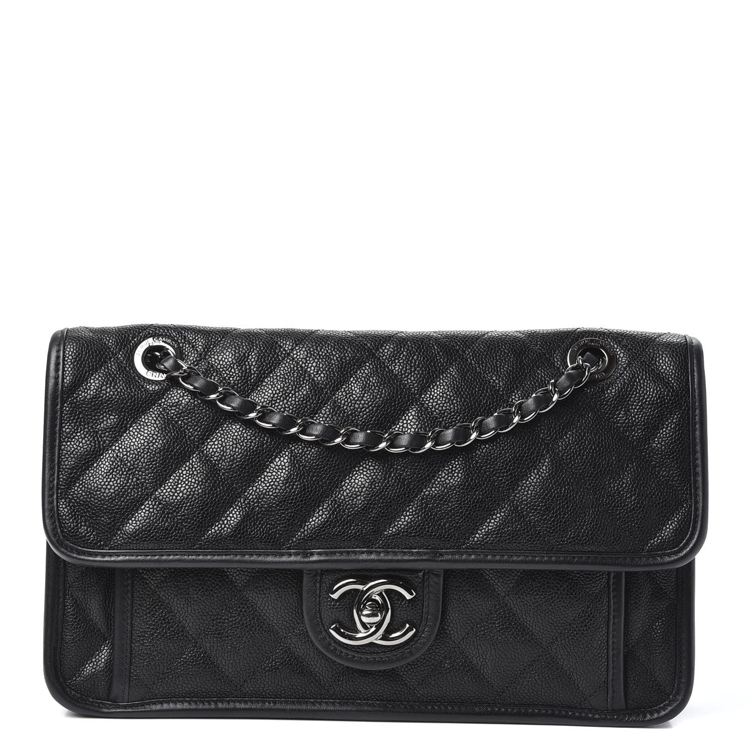 Chanel Caviar Quilted Medium French Riviera Flap Black 1 of 9