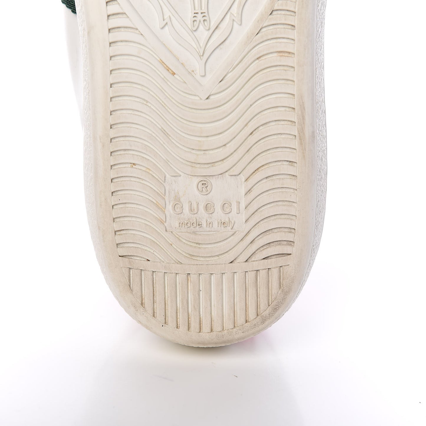 Calfskin Ayers Bee Embroidered Womens Ace Sneakers 37 White Green
