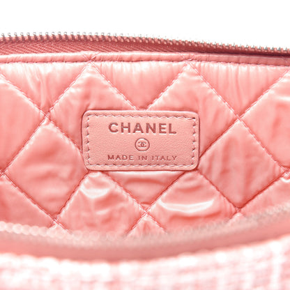 Chanel Canvas Medium Deauville Pouch Pink 6 of 7