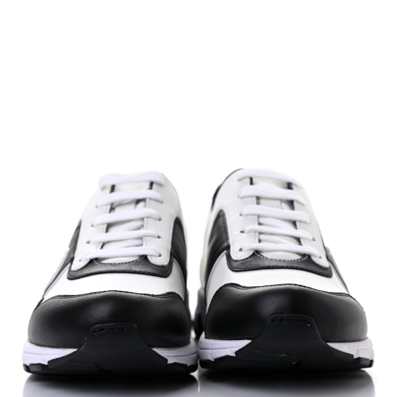 Gucci Calfskin Womens Interlocking G Sneakers 36.5 Black White 2 of 7