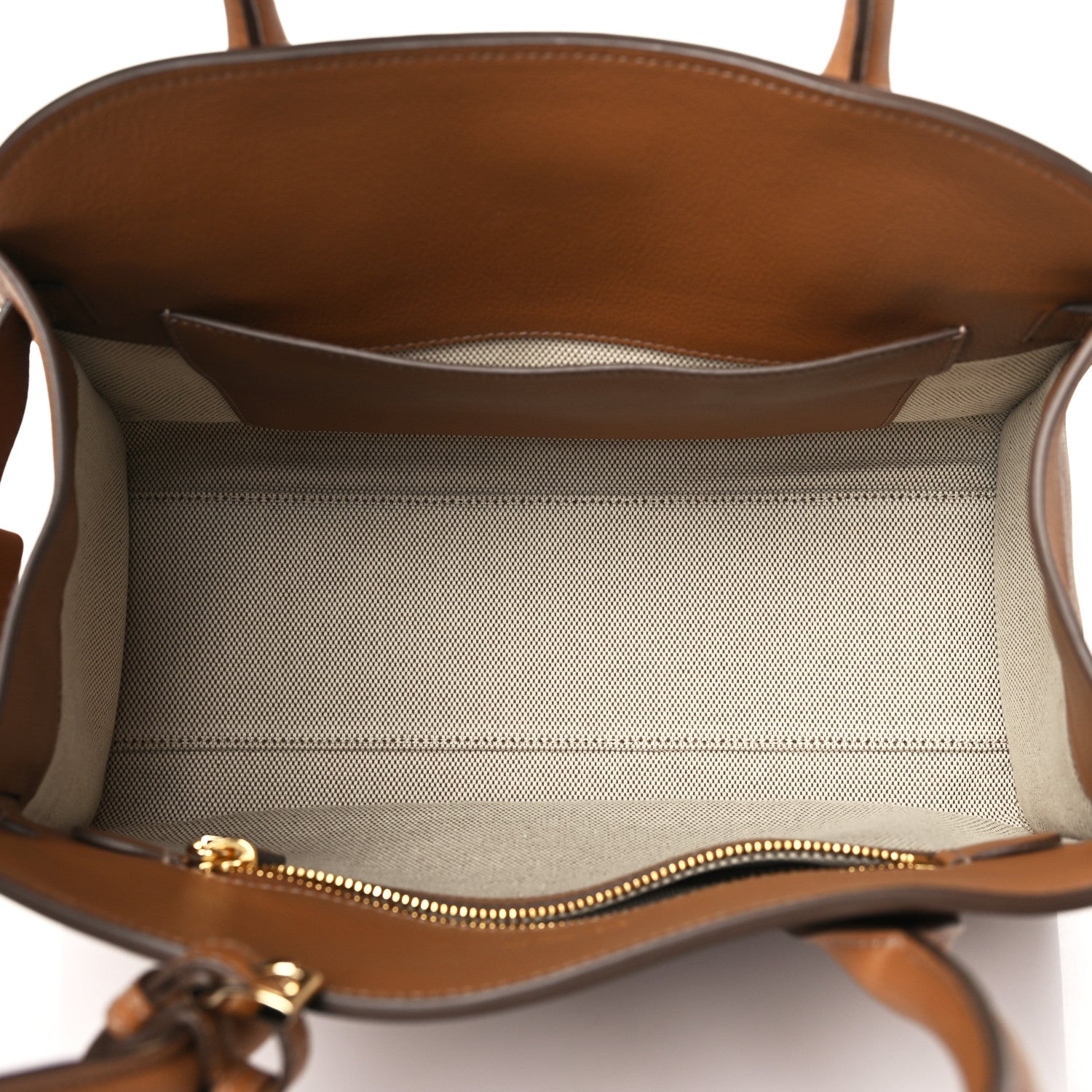 Prada Soft Grain Calfskin Medium Tote Bag Caramel 5 of 10