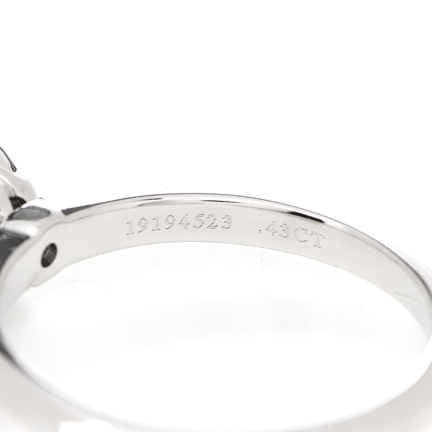 Platinum Diamond .43ct Solitaire Engagement Ring 50 5.5