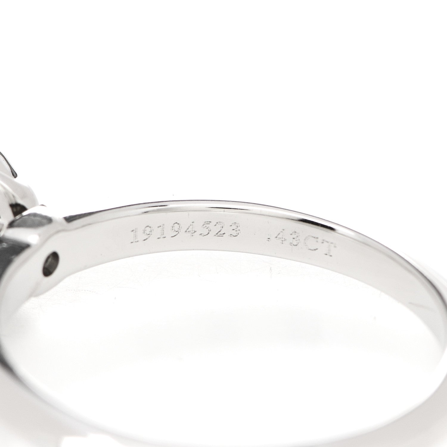 Tiffany Platinum Diamond .43ct Solitaire Engagement Ring 50 5.5 7 of 7