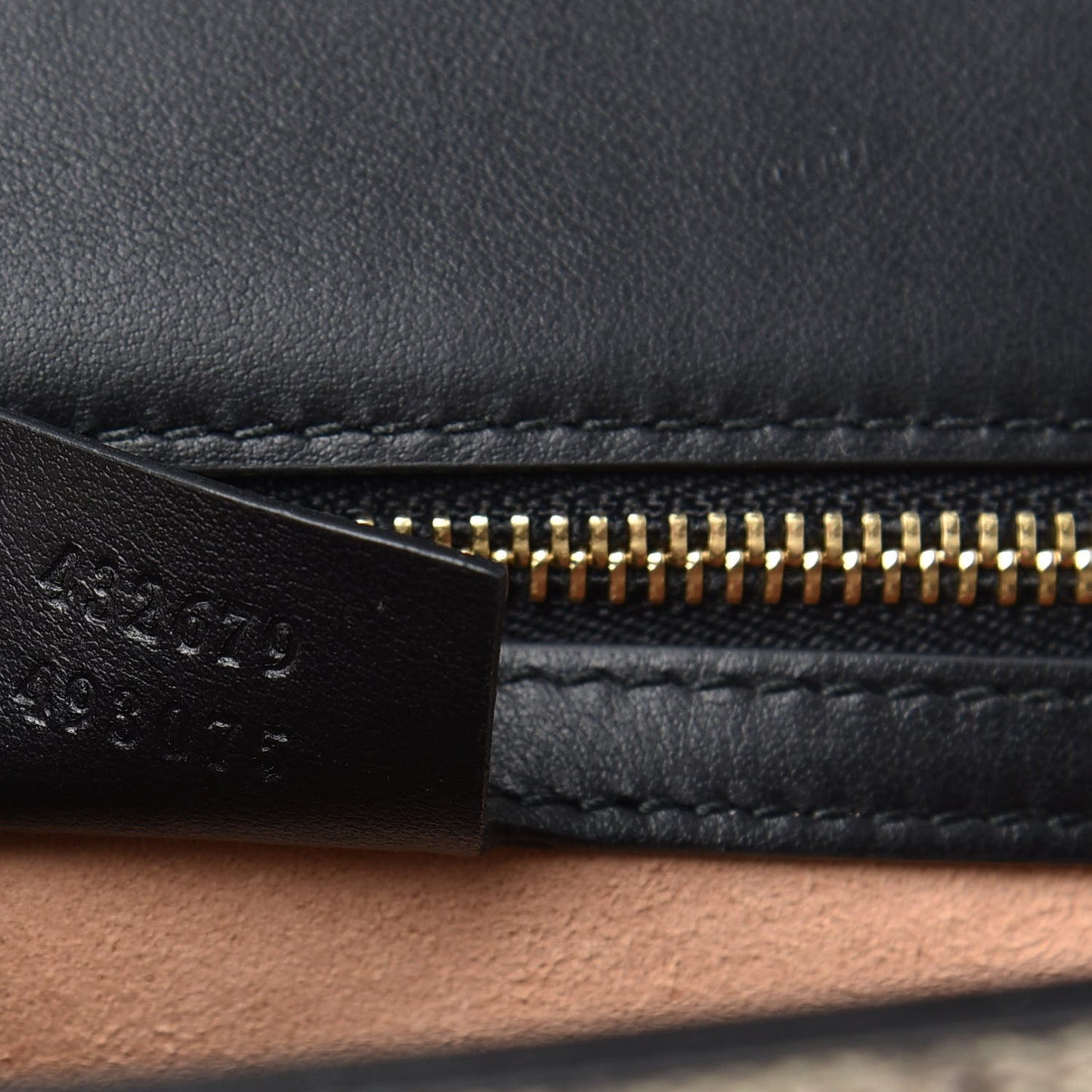 Calfskin GG Supreme Monogram Medium Padlock Shoulder Bag Black Gold