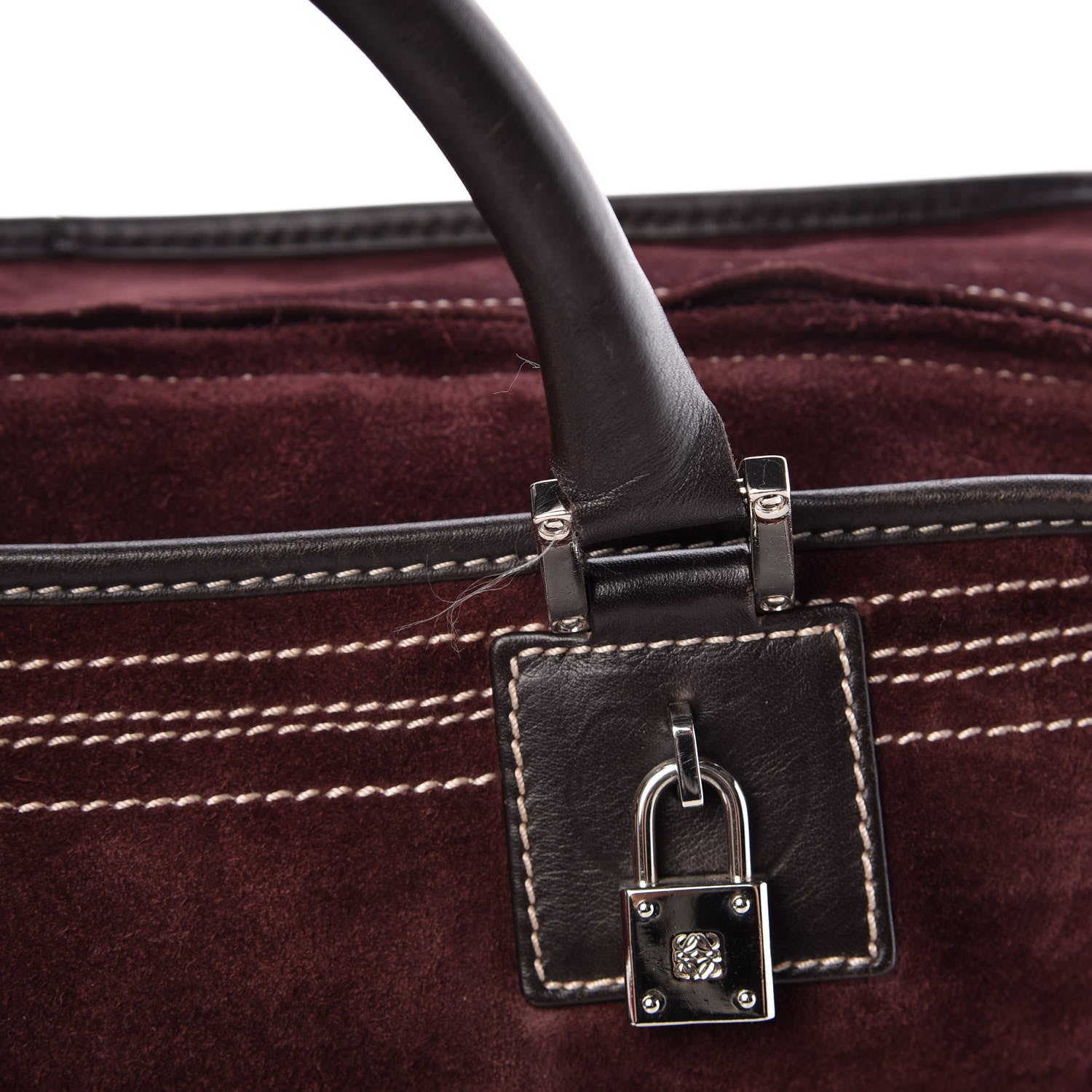 Loewe Suede Amazona 36 Burgundy 20 of 21
