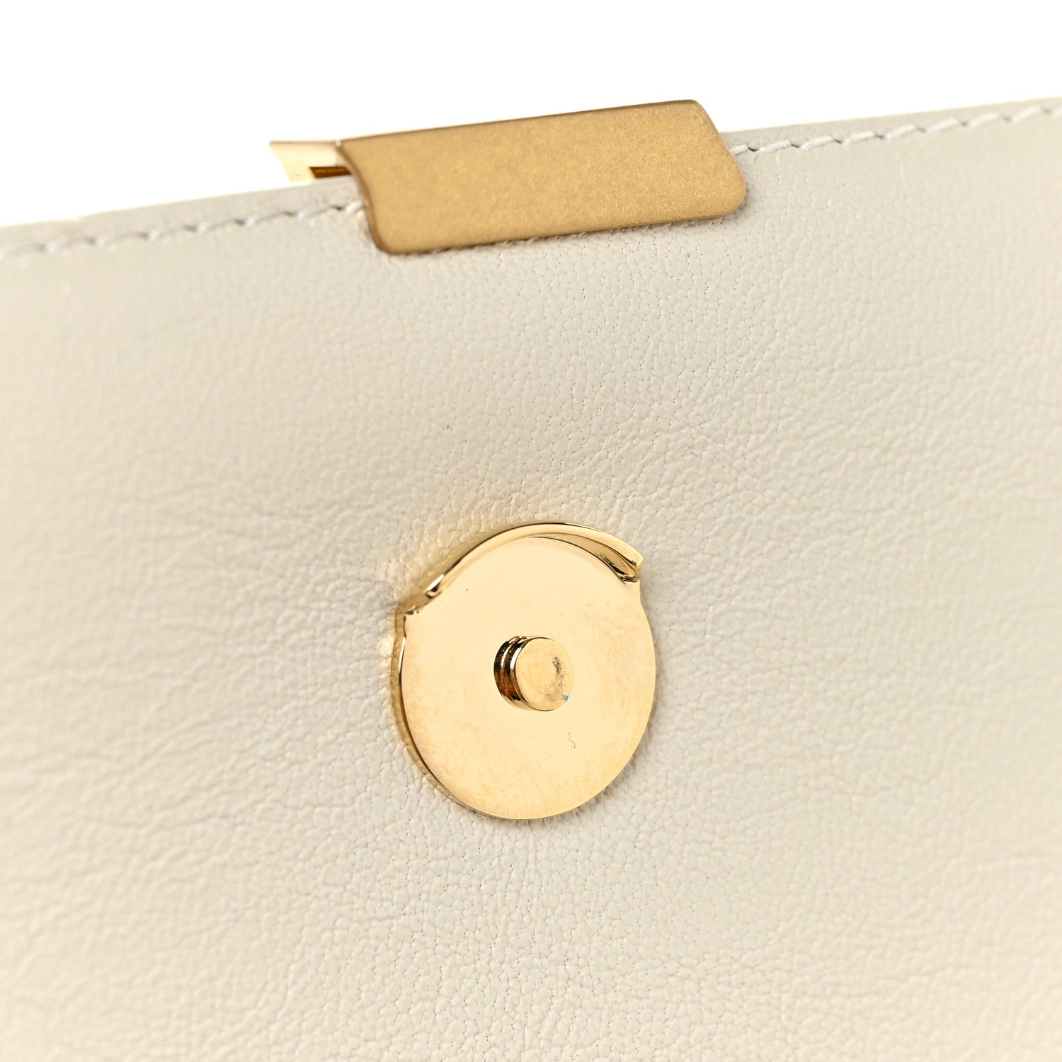 Saint Laurent Lambskin Diamond Quilted Becky Chain Wallet Blanc Vintage 11 of 13