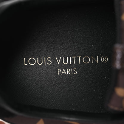 Louis Vuitton Suede Calfskin Recycled Monogram Nylon Run Away Sneakers 38 Black 8 of 11