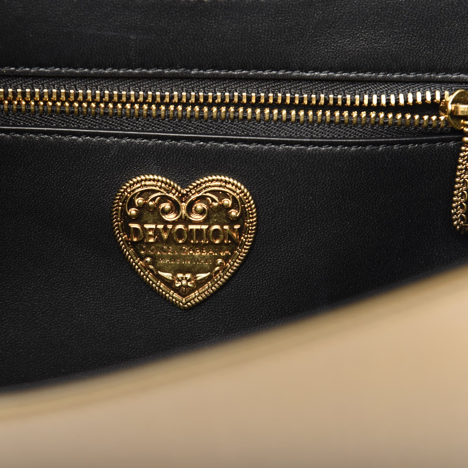 Dolce & Gabbana Metallic Calfskin Medium Devotion Crossbody Bag Gold 6 of 12