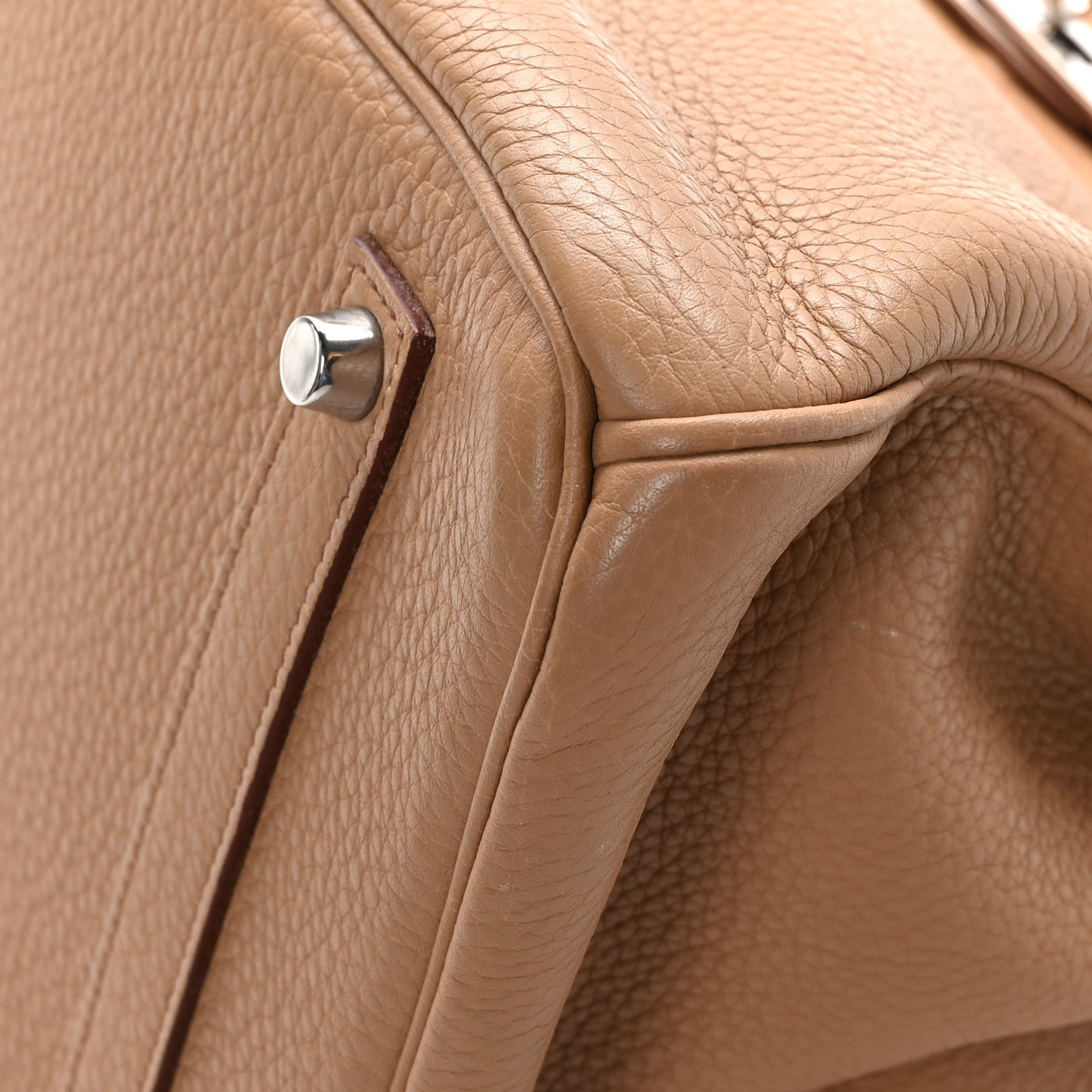 Hermes Taurillon Clemence BIRKIN 35 Camel Tabac 10 of 13