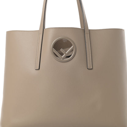 Fendi Vitello Vienna Enamel F is Fendi Shopping Tote Tortora Taupe 9 of 11