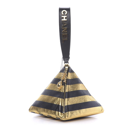 Chanel Metallic Lambskin CC Kheops Pyramid Bag Gold Black 1 of 9