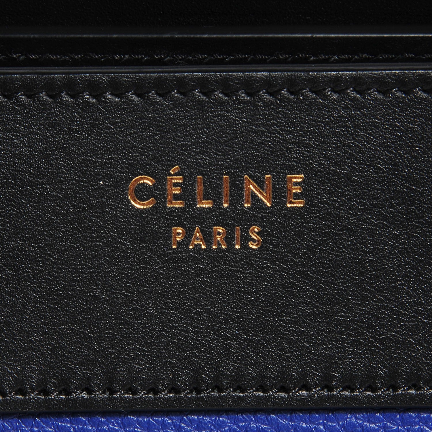 Celine Drummed Calfskin Micro Tri-Color Luggage Indigo 6 of 8