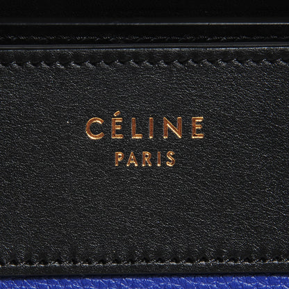 Celine Drummed Calfskin Micro Tri-Color Luggage Indigo 6 of 8