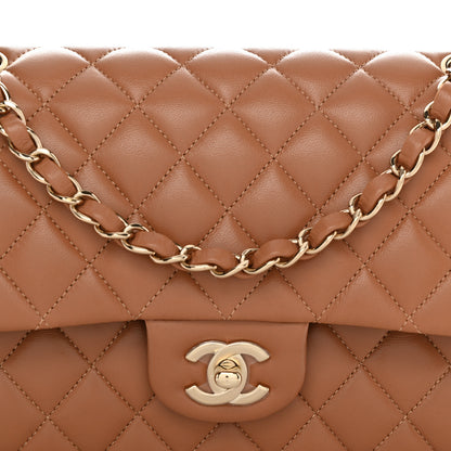 Chanel Lambskin Quilted Medium Double Flap Brown 8 of 11