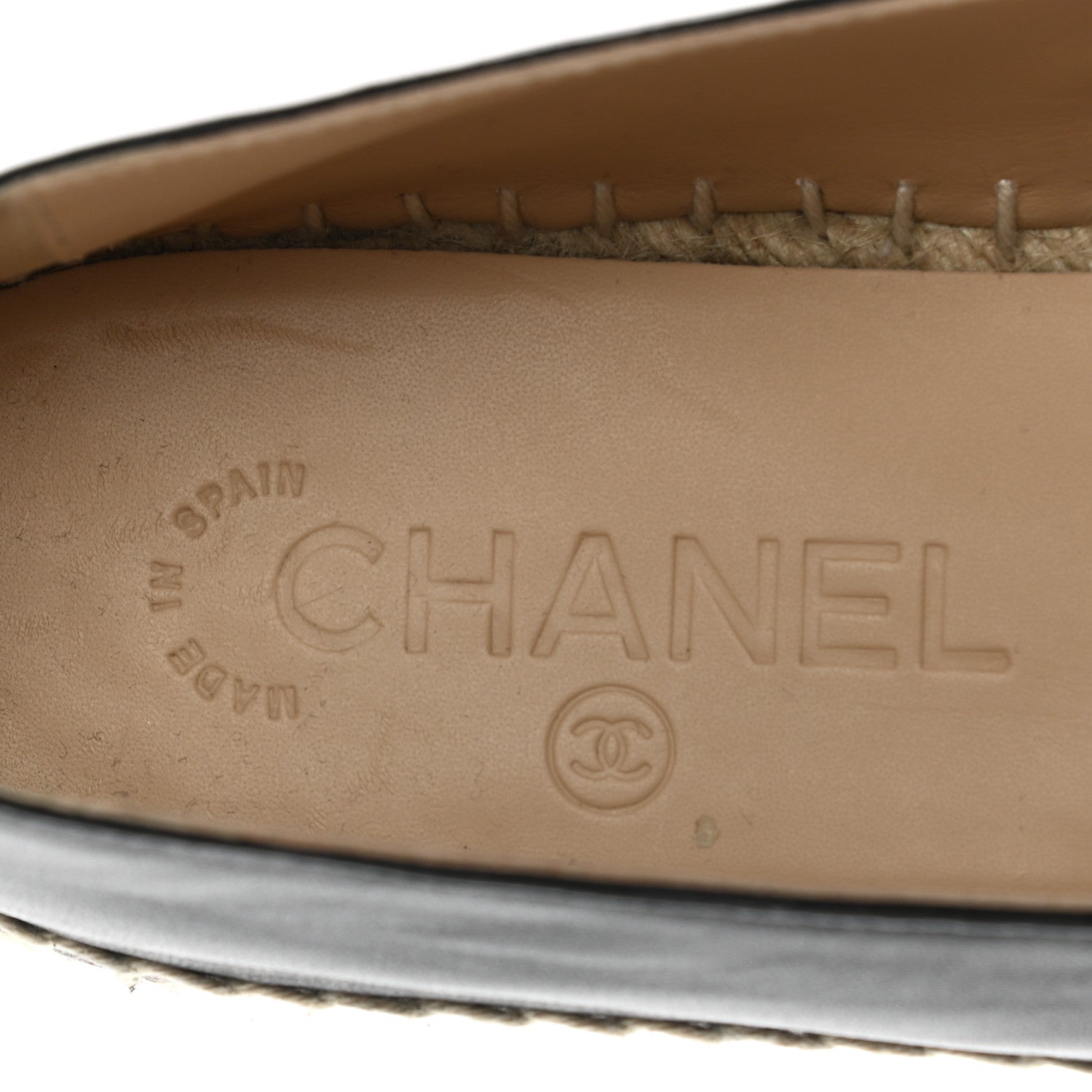 Chanel Lambskin CC Espadrilles 39 Black 8 of 9