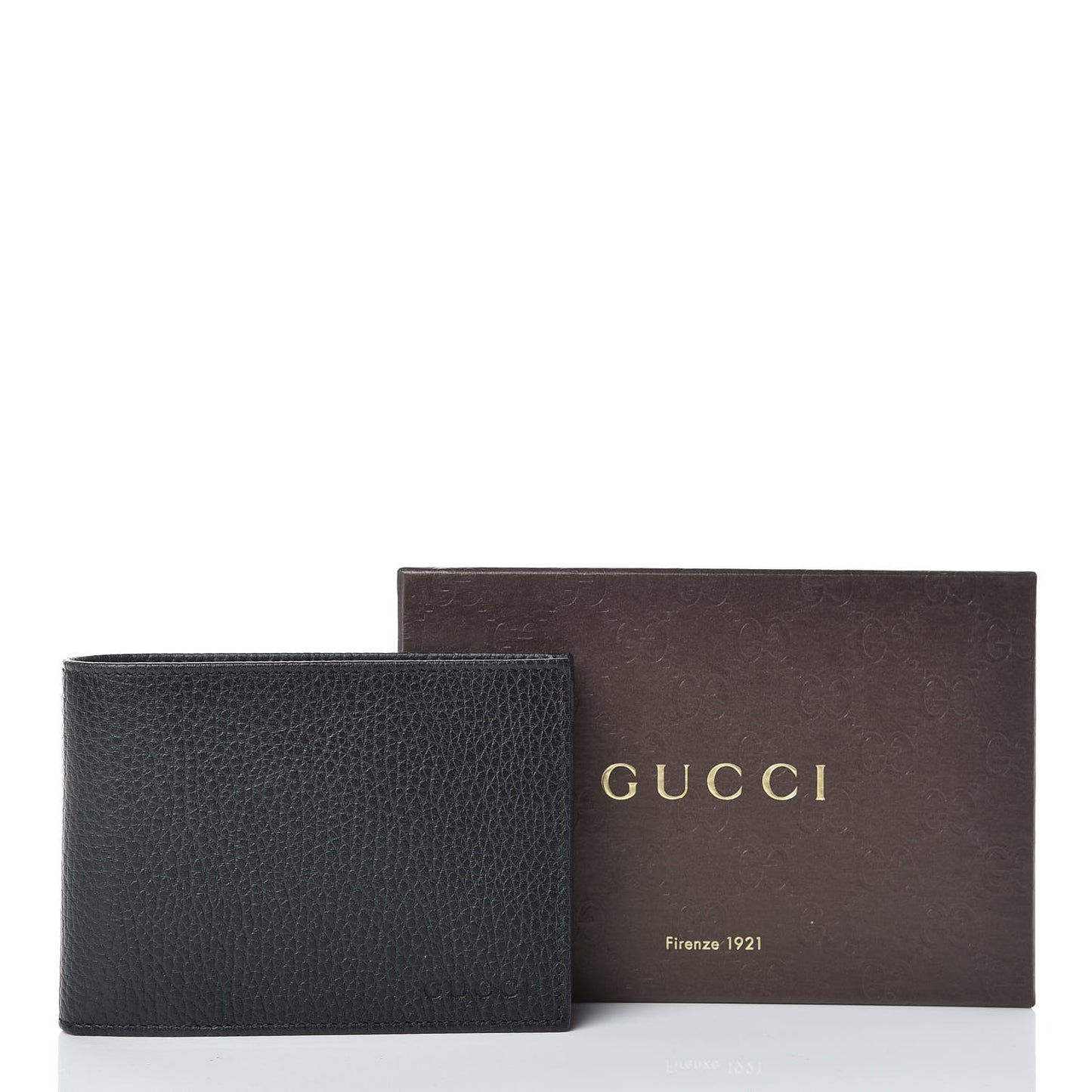 Dollar Calfskin Bi-Fold Wallet Black