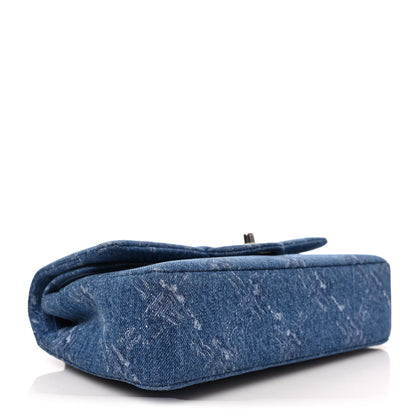 Chanel Denim Bleached Chain Medium Double Flap Blue 4 of 8