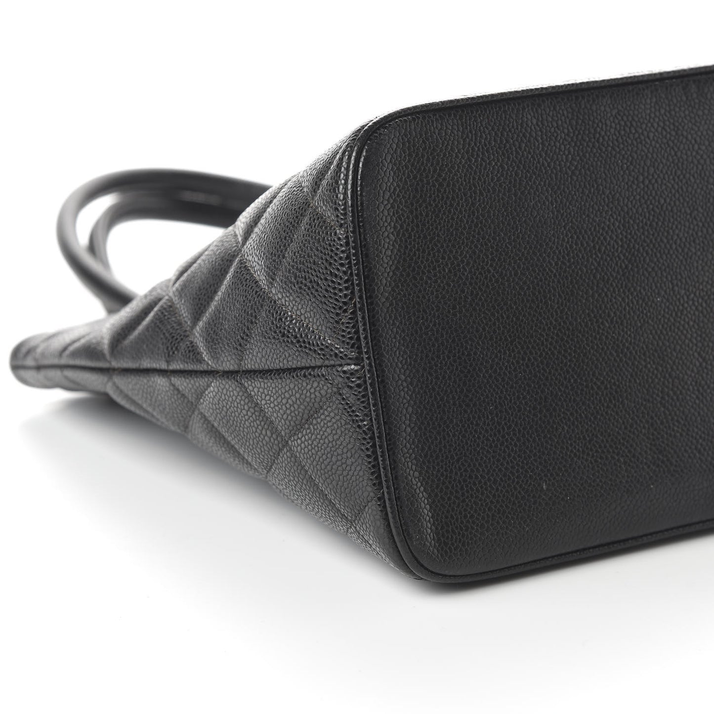 Caviar Quilted Medallion Tote Black