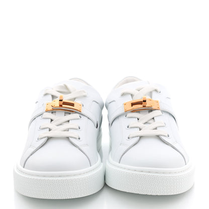 Hermes Calfskin Day Sneakers 38 White 2 of 9