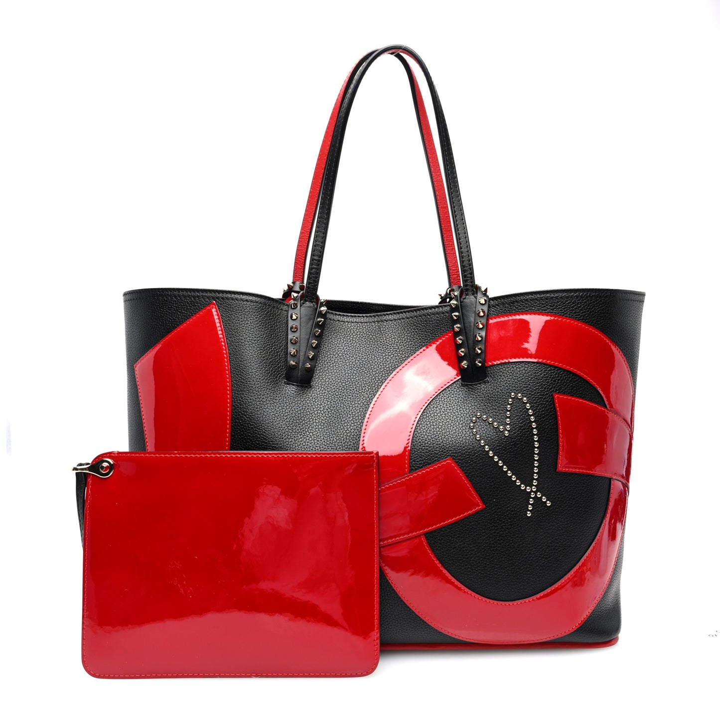 Calfskin Cabata Love Empire Paris Tote Black