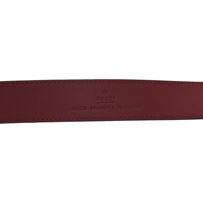 Gucci Plutone Calfskin Double G 30mm Belt 75 30 Rosso 4 of 4