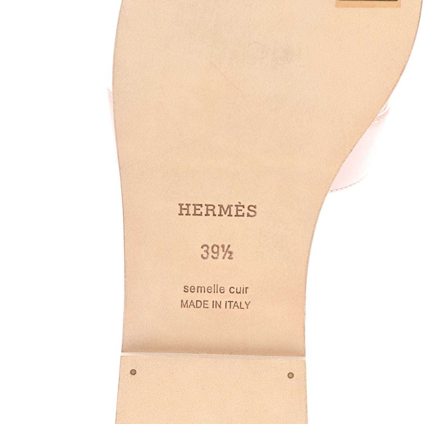 Box Calfskin Oran Sandals 39.5 Rose Pale