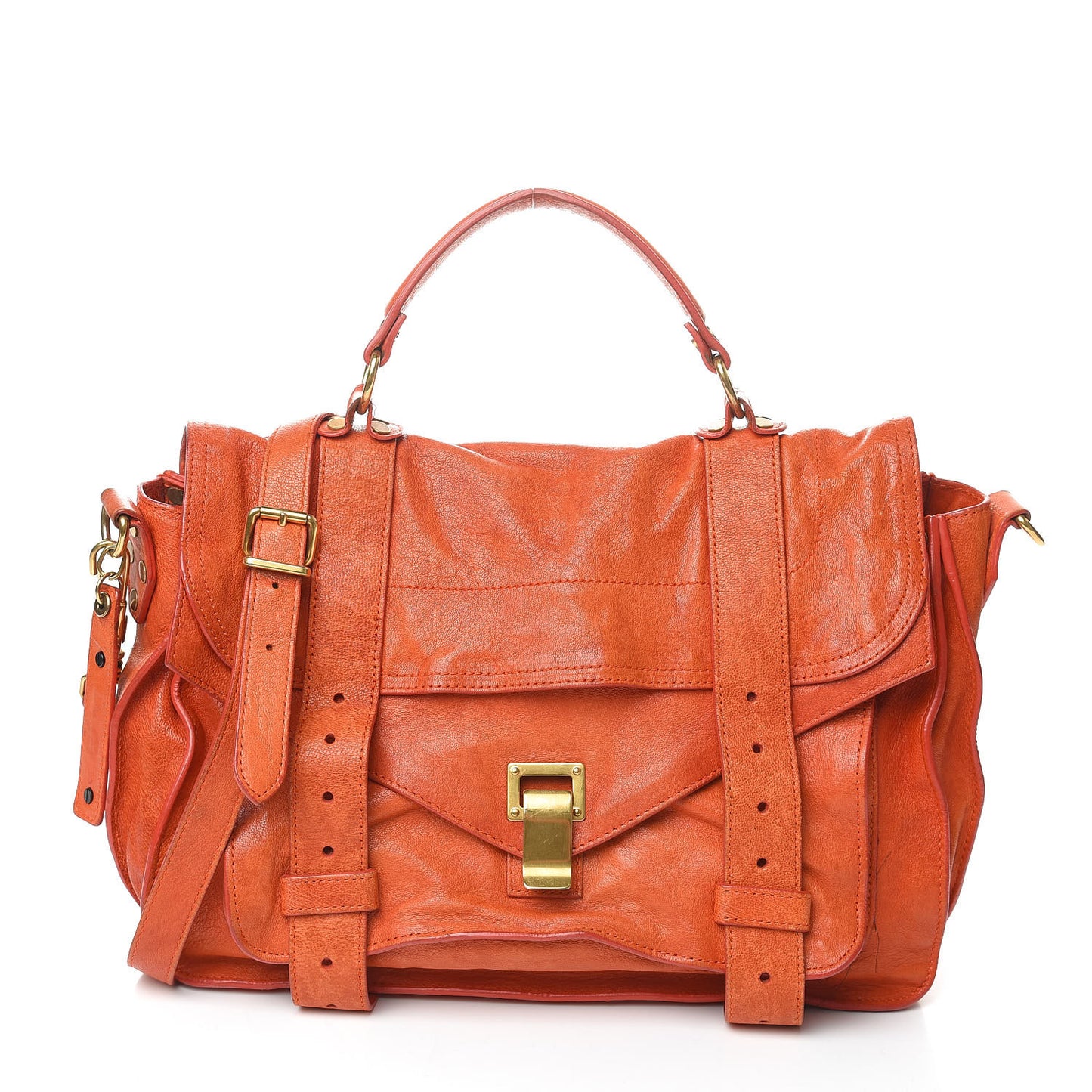 Lambskin Medium PS1 Satchel Orange Pepper