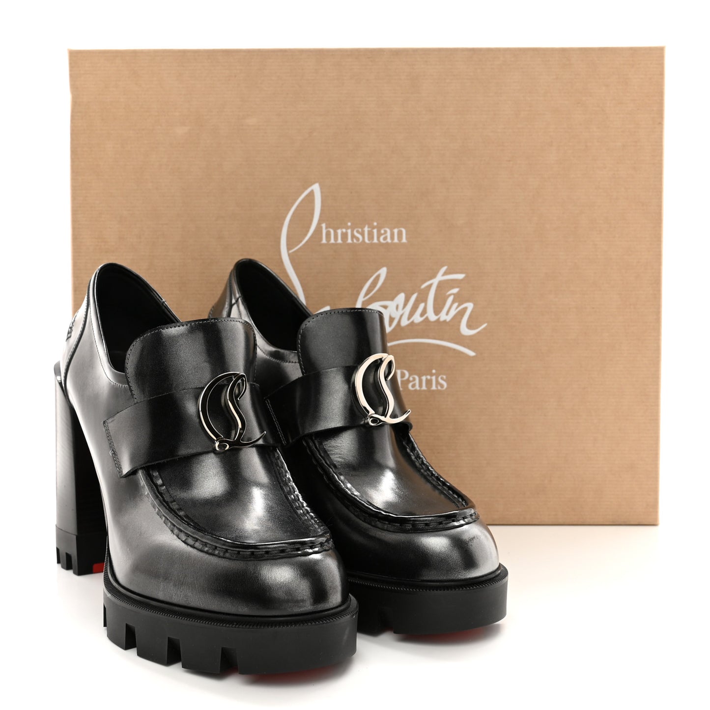 Brushed Calfskin Moc Lug Alta 100 Pump 39 39 Black