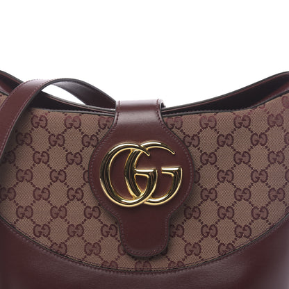 Gucci GG Monogram Calfskin Medium Arli Shoulder Bag Sahara Rubino Chardonnay 10 of 10