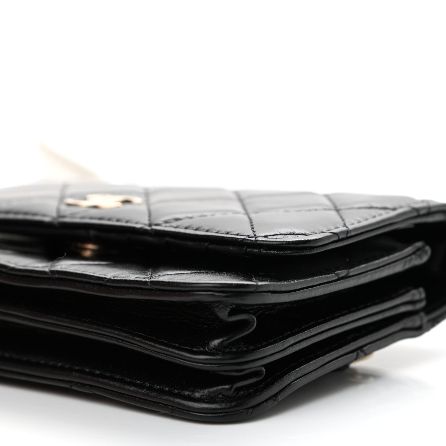 Chanel Calfskin Quilted Mini Maxi Pearls Wallet On Chain WOC Black 8 of 8