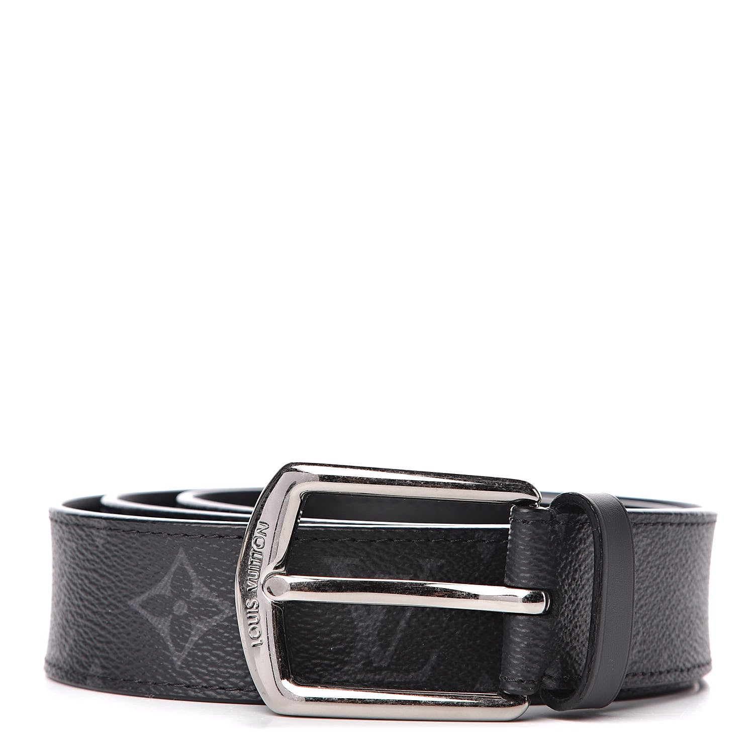 Louis Vuitton Monogram Eclipse Voyager 35 MM Belt 100 40 1 of 6