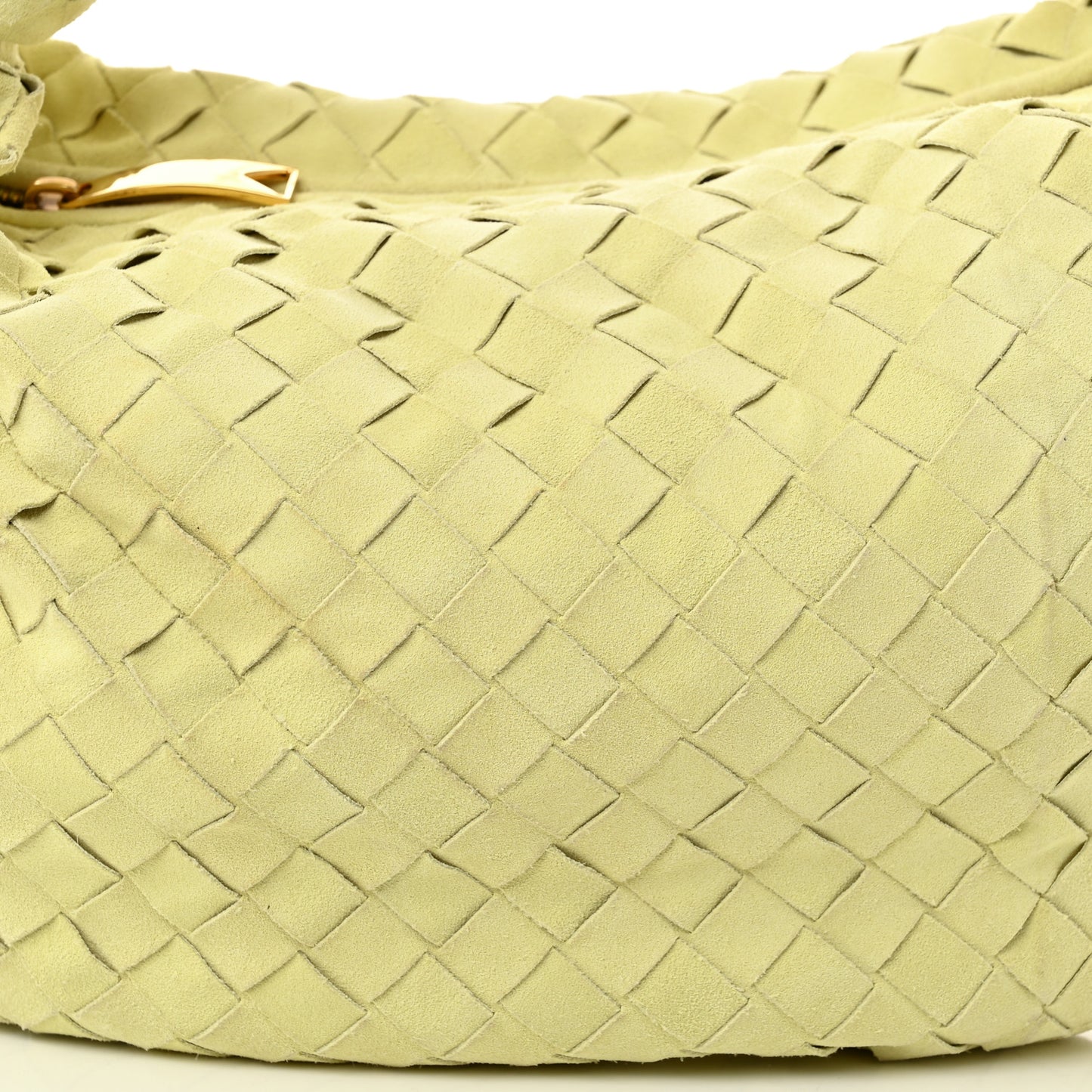 Suede Calfskin Intrecciato Teen Jodie Hobo Lemon Wash