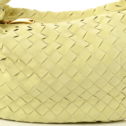 Bottega Veneta Suede Calfskin Intrecciato Teen Jodie Hobo Lemon Wash 8 of 10