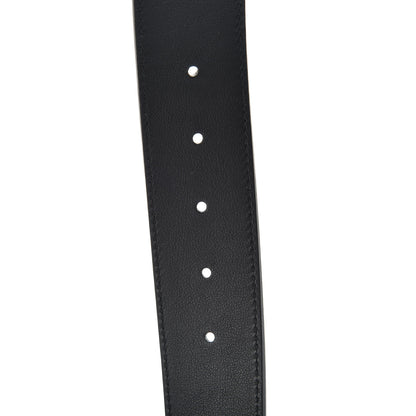 Gucci Textured Dollar Calfskin Nickel Double G 40mm Belt 85 34 Black 4 of 5
