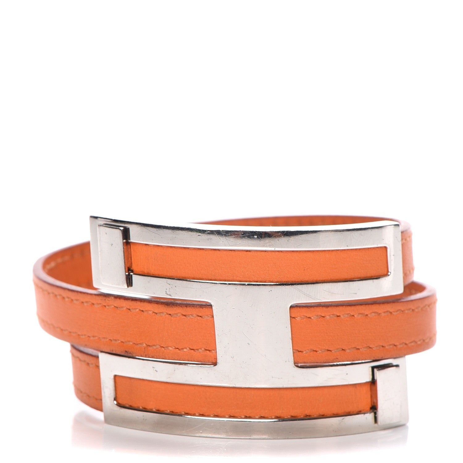 Hermes Chamonix Pousse Pousse Bracelet Orange 1 of 10